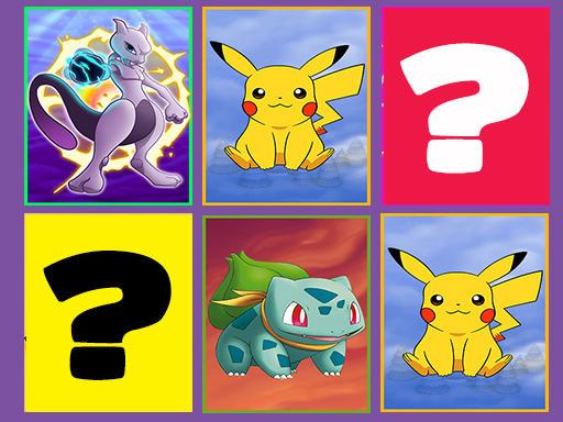 Pokemon Find Pairs - free online Browser game