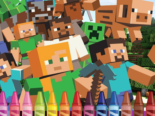 4GameGround - Minecraft Coloring - free online Browser game