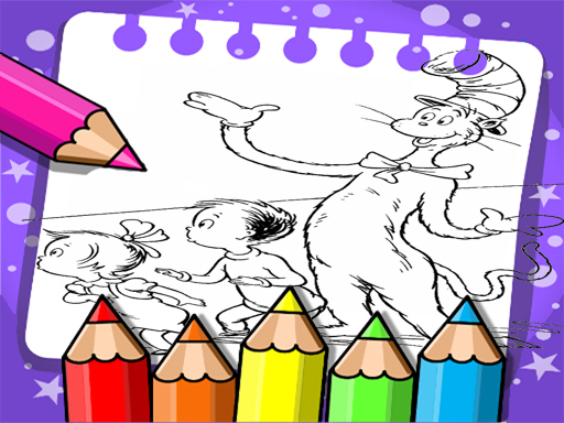 Cat In The Hat Coloring Book - free online Browser game