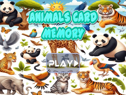 Animal cards memory - free online Browser game