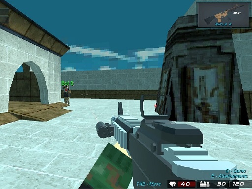 Blocky combat Shooting Arena 3D Pixel - free online Browser game