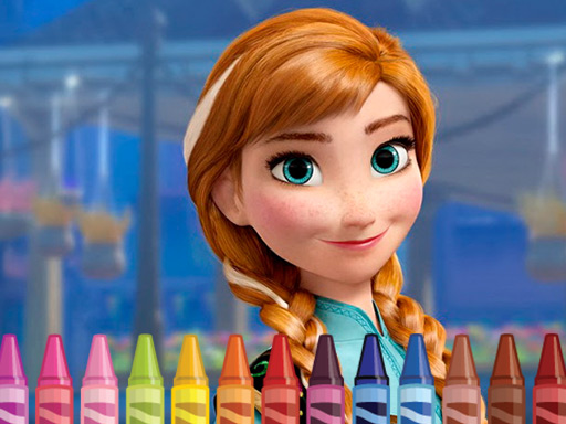 Anna Frozen Coloring - free online Browser game