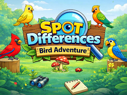 Spot Differences Bird Adventure - free online Browser game