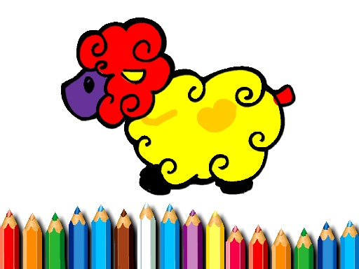 Baby Sheep Coloring Book - free online Browser game