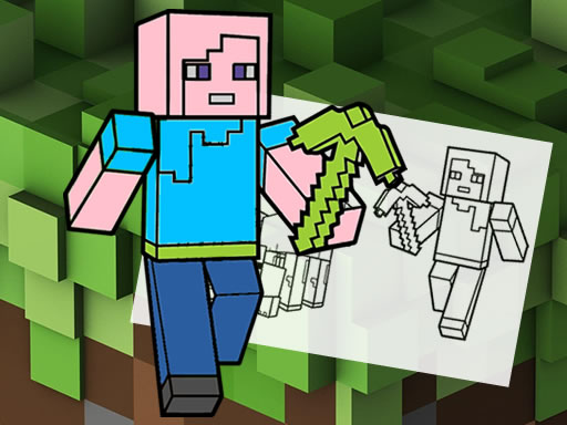 Minecraft Fun Coloring Book - free online Browser game