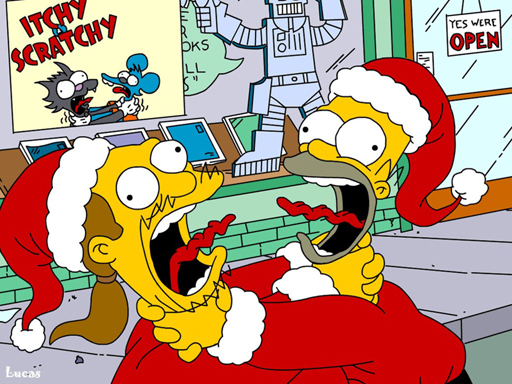 Simpsons Christmas Jigsaw Puzzle - free online Browser game