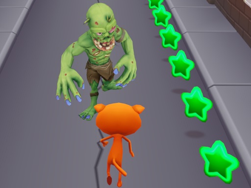 Angry Cat Run - Zombies Alley - free online Browser game