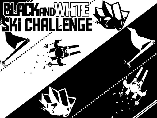 Black & white ski challenge - free online Browser game
