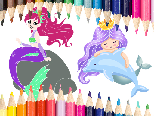Mermaid Coloring Book - free online Browser game