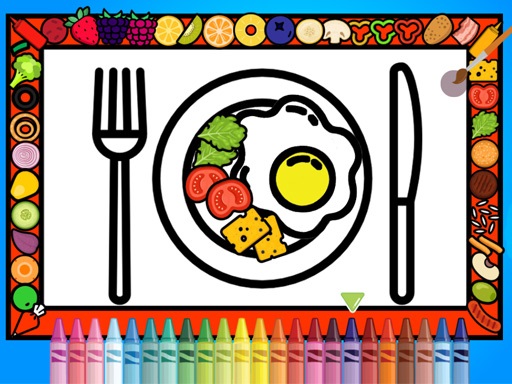 Color and Decorate Dinner Plate - free online Browser game