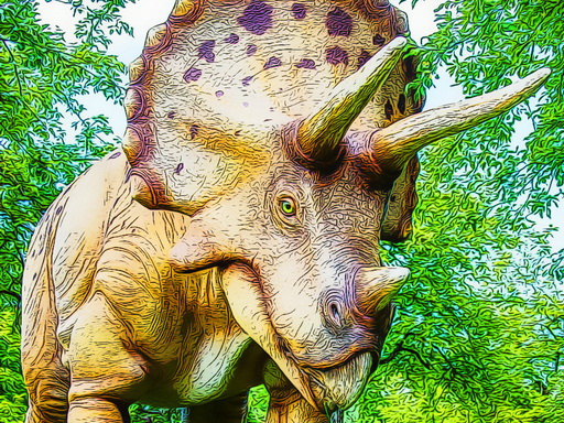 Giant Triceratops Puzzle - free online Browser game