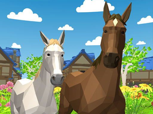 Horse Family Animal Simulator 3D - free online Browser game