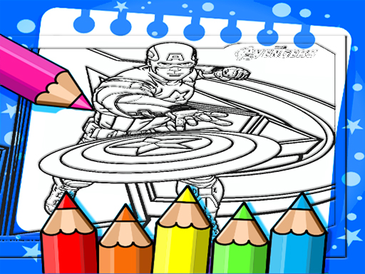 Captain America Coloring - free online Browser game