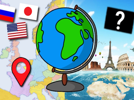Geography Quiz countries flags capitals - free online Browser game