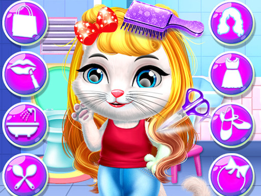 Chic Baby Kitty Hair Salon - free online Browser game