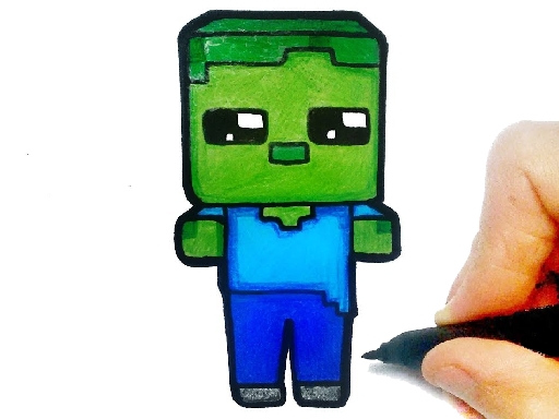 Easy Kids Coloring Minecraft - free online Browser game