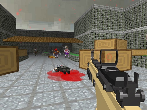 Pixel Apocalypse Shooting Zombie blocky combat - free online Browser game