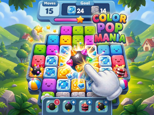 Color Pop Mania - free online Browser game