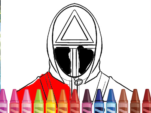 Squid Game Coloring Round - free online Browser game