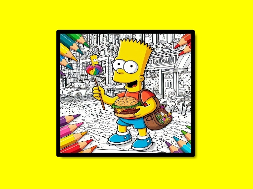 BTS Simpsons Coloring Book - free online Browser game
