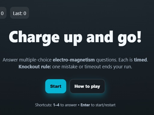 Physics: Electro Magnetism Quiz - free online Browser game