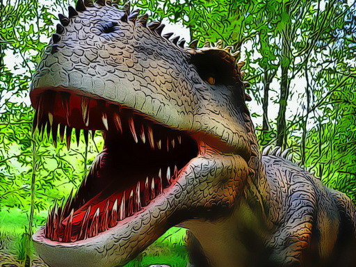 Dinosaurs Scary Teeth Puzzle - free online Browser game