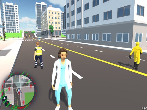 Corona-Virus Crazy Doctor Simulator - free online Browser game