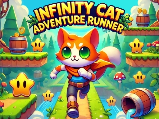 Infinity Cat Adventure Runner - free online Browser game