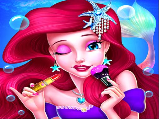 Mermaid Princess Makeup - Girl Fashion Salon game - free online Browser game