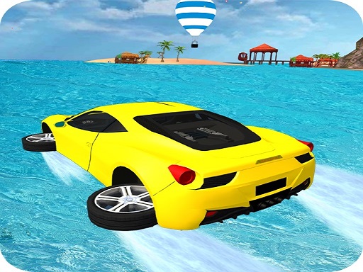 Water Surfing Car Stunts Game 3D - free online Browser game