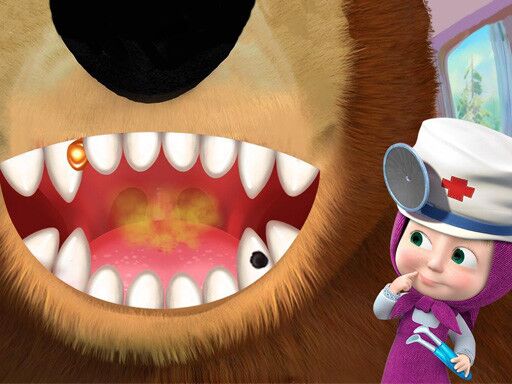 Masha And The Bear Dentist Game - free online Browser game