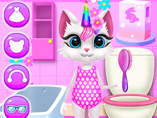 Kitty Unicorn Daily Care - free online Browser game