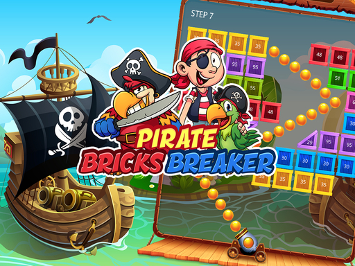 Pirate Bricks Breaker - free online Browser game