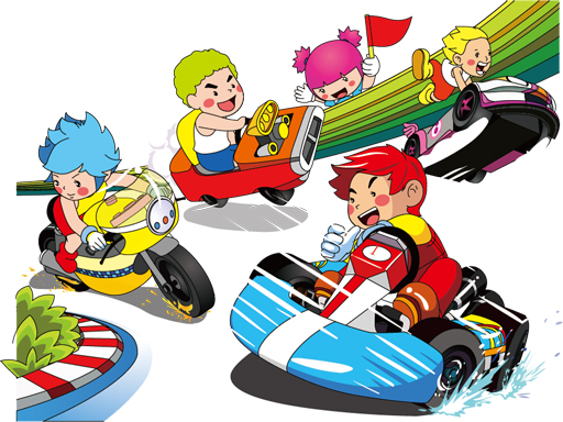 Cartoon Kart Puzzle - free online Browser game