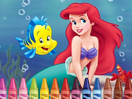 4GameGround - Little Mermaid Coloring - free online Browser game