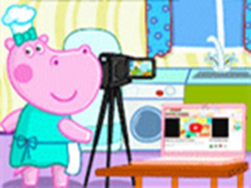 Hippo YouTube Desserts Video Filming - free online Browser game