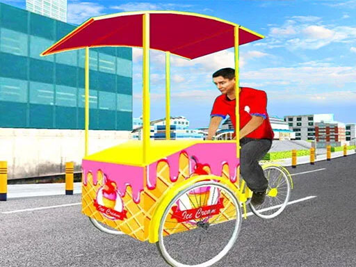 City Ice Cream Man Free Delivery Simulator Game 3 - free online Browser game