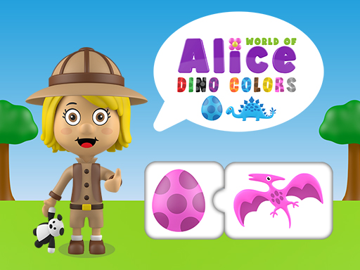 World of Alice Dino Colors - free online Browser game