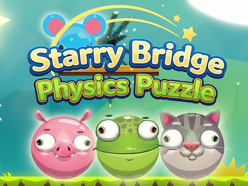 Starry Bridge Physics Puzzle - free online Browser game