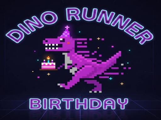 Dino Runner Birthday - free online Browser game