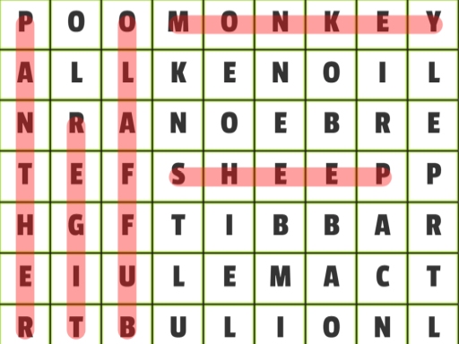 Animals Word Search - free online Browser game