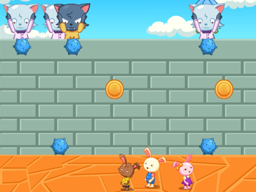 Rabbit Avoid Thorn Ball - free online Browser game