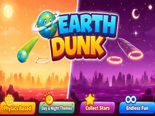 Earth Dunk Physics Arcade Game - free online Browser game
