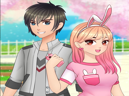 Anime High School Couple - First Date Makeover - free online Browser game