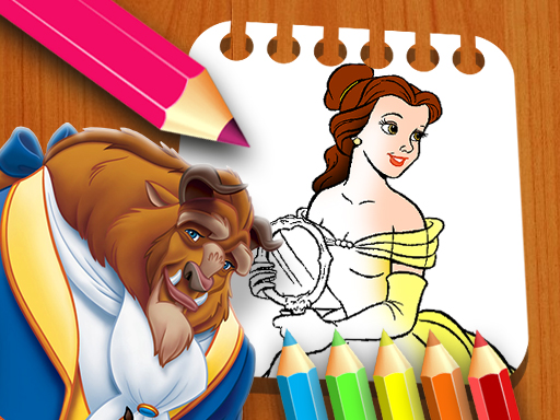 Beauty & the Beast Coloring Book - free online Browser game