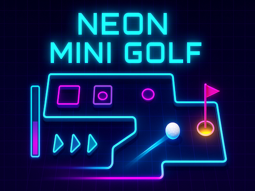 Neon Mini Golf - free online Browser game