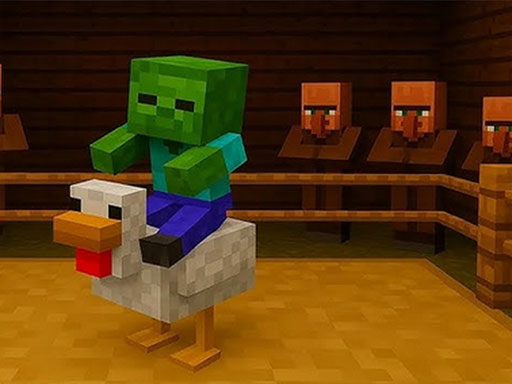 Chicken Jockey hidden lava chicken - free online Browser game