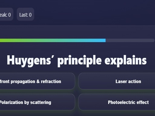 Physics Optics Quiz - free online Browser game