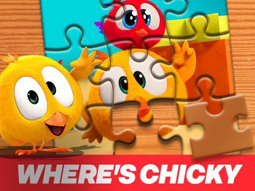 Wheres Chicky Jigsaw Puzzle - free online Browser game