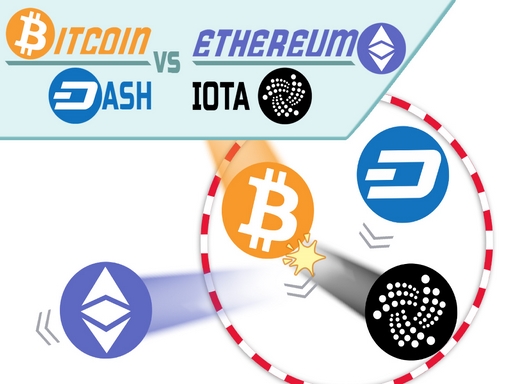 BITCOIN vs ETHEREUM DASH IOTA - free online Browser game